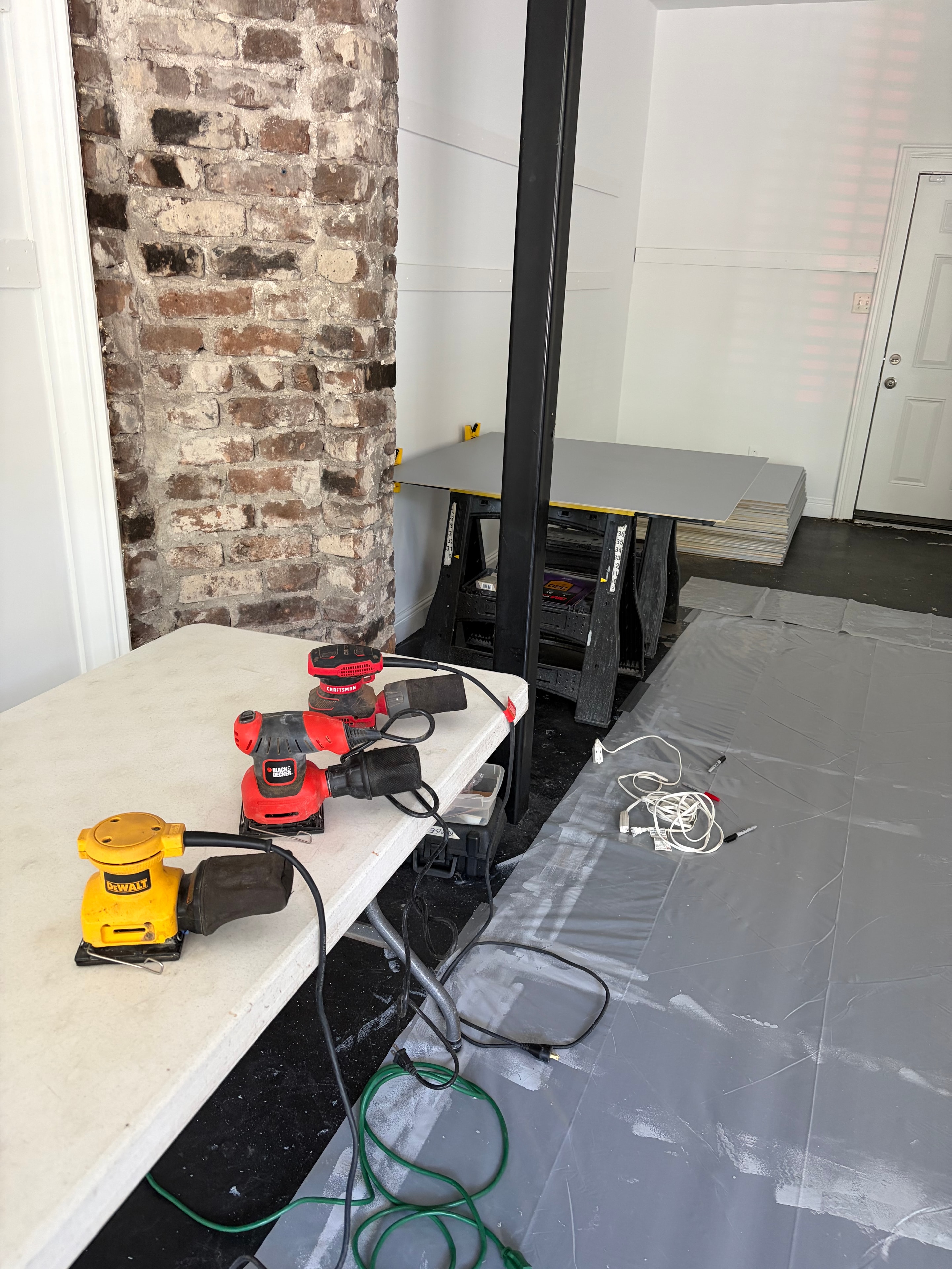 Power tools and equipment in the fabrication shop